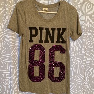 💜Vs pink sparkle tee